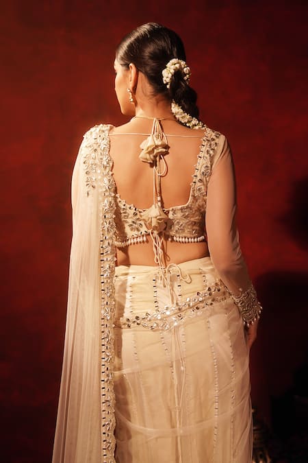 Archana Kochhar Gota Patti Kali Pre-Draped Saree With Blouse 