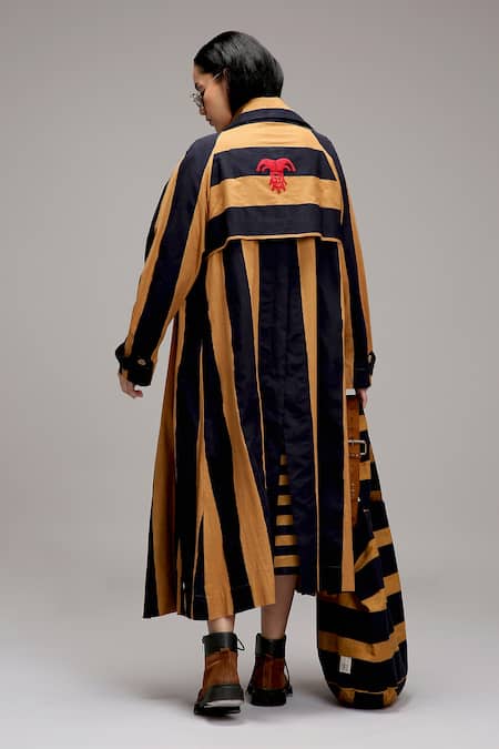 MATI_1 Striped Midi Dress & Long Jacket Set 