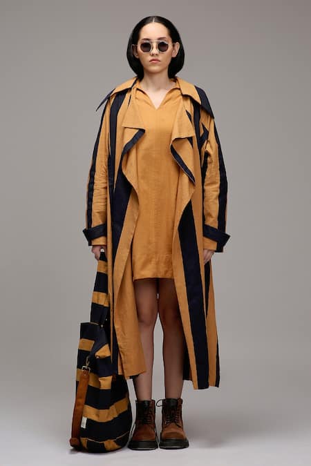 MATI_1 Striped Longline Cotton Jacket 