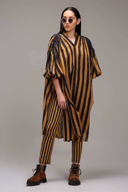 MATI_1 Striped Tunic & Pant Set  