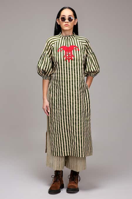 MATI_1 Striped Tunic & Pant Set  