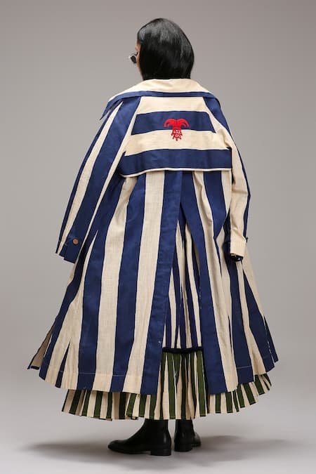 MATI_1 Striped Jacket Skirt Set 