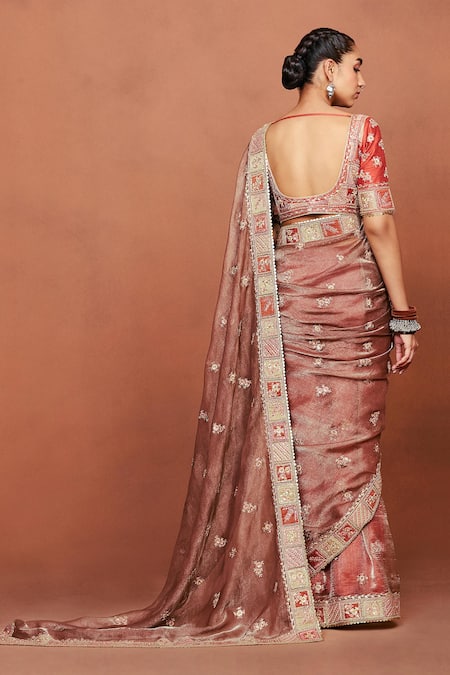 Sue Mue Bhuri Tribal Saree & Blouse Set 