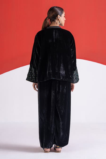 TA’Assur Mastani Velvet Embellished Jacket 
