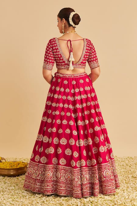 Sheetal Batra Maira Embroidered Raw Silk Lehenga Set 