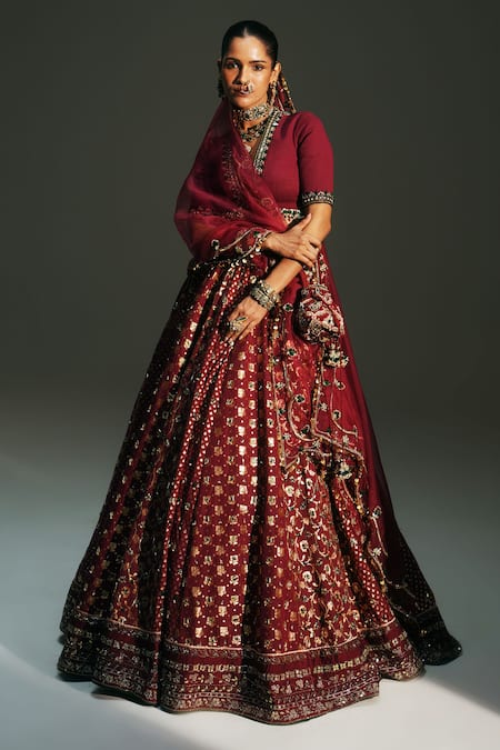 Mahima Mahajan Laxmi Hand Embroidered Bridal Lehenga Set 