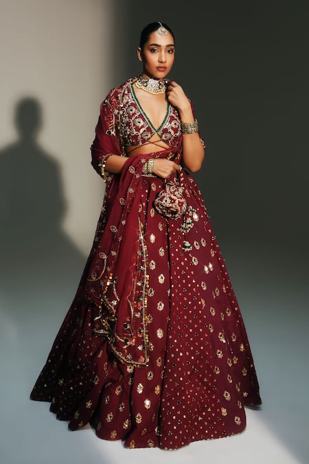 Mahima Mahajan Devi Hand Embroidered Kali Lehenga Set 