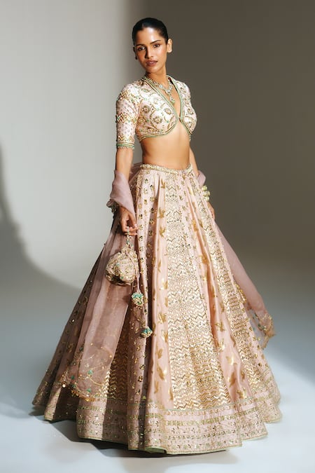Mahima Mahajan Blush , , , Organza Fariha Hand Lehenga Set Online at Aza Fashions Mahima Mahajan_Blush , , , Organza Fariha Hand Lehenga Set _Online_at_Aza_Fashions
