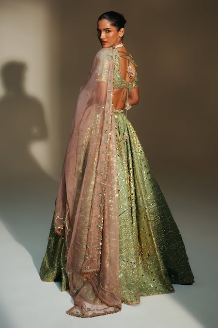 Mahima Mahajan Sita Hand Embroidered Kali Lehenga Set 