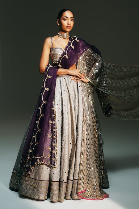 Mahima Mahajan Chandani Hand Embroidered Kali Lehenga Set 