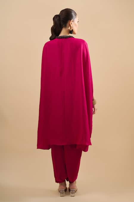 Prisho Yoke Embroidered Kaftan With Pant