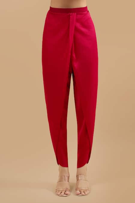 Buy Prisho Red Embroidery, Beads Round Neck Thread Kaftan With Pant Online at Aza Fashions Buy_Prisho_Red Embroidery, Beads Round Neck Thread Kaftan With Pant _Online_at_Aza_Fashions