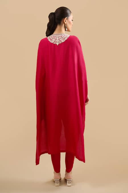 Prisho Thread Embroidered Kaftan With Pant