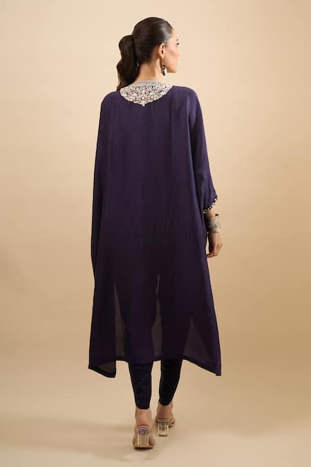 Prisho Thread Work Kaftan With Pant