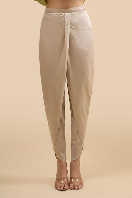 Prisho Green Embroidery, Pom-poms Round Neck Resham Kaftan With Pant Online at Aza Fashions Prisho_Green Embroidery, Pom-poms Round Neck Resham Kaftan With Pant _Online_at_Aza_Fashions