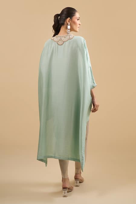 Prisho Moti Embroidered Kaftan & Pant Set