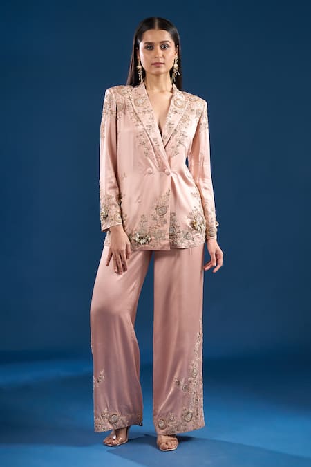 Anamika Khanna Embroidered Blazer & Pant Set 