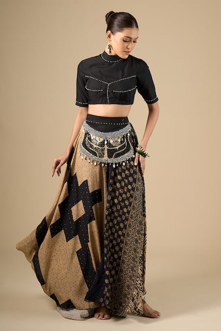 Aseem Kapoor Surmai Mogra Areej Blouse & Printed Skirt Set