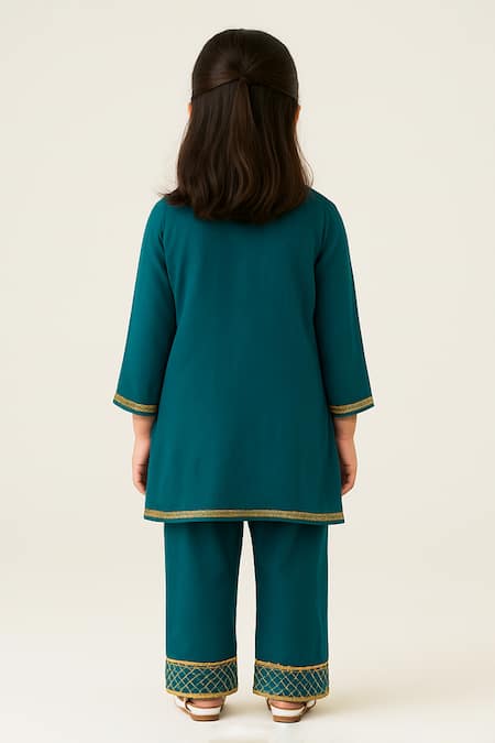 Tiny Pants Cotton Embroidered Kurta Pant Set 