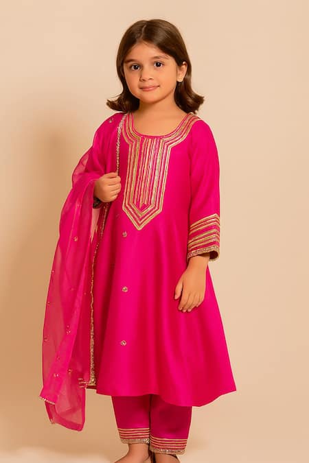 Tiny Pants Cotton Embroidered Kurta Set 