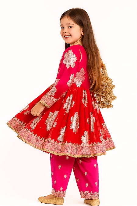 Tiny Pants Embroidered Anarkali With Salwar 