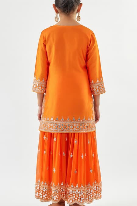 Tiny Pants Embroidered Kurta Sharara Set 