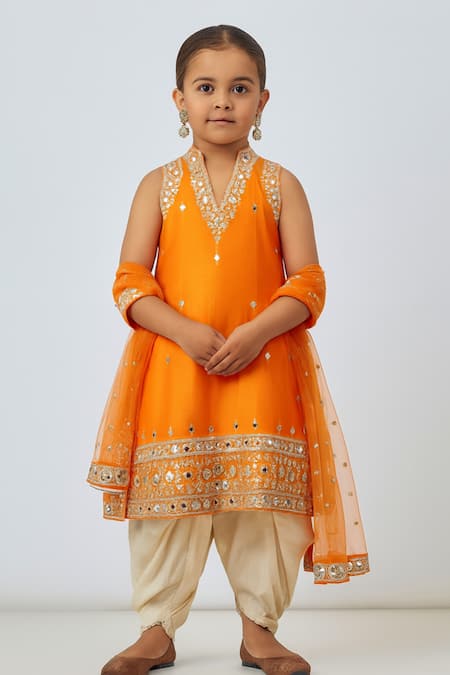 Tiny Pants Embroidered Kurta Dhoti Pant Set 