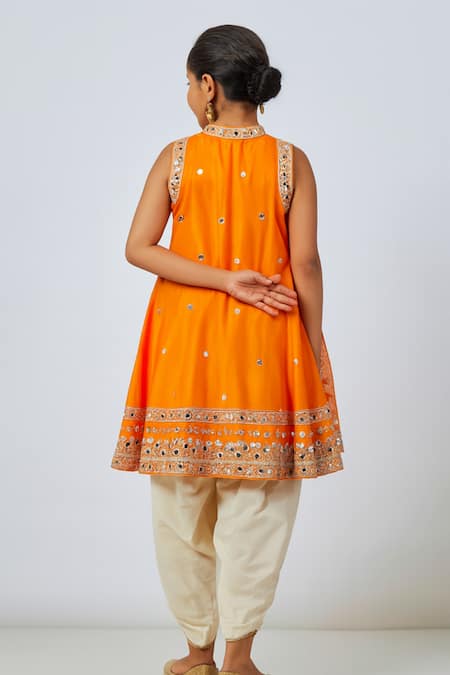 Tiny Pants Embroidered Kurta Dhoti Pant Set 