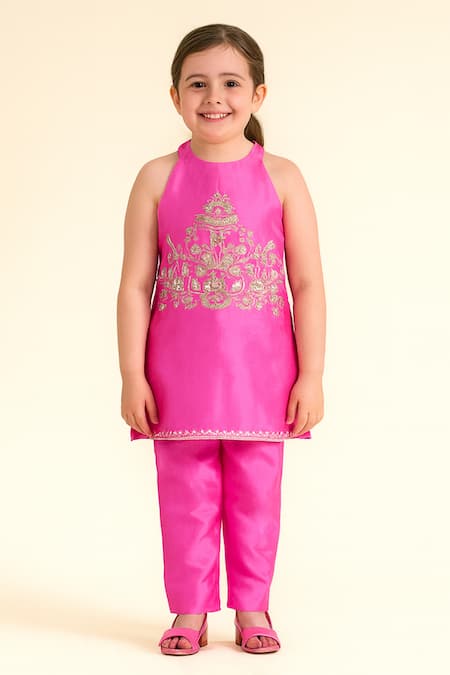 Tiny Pants Embroidered Kurta & Pant Set 