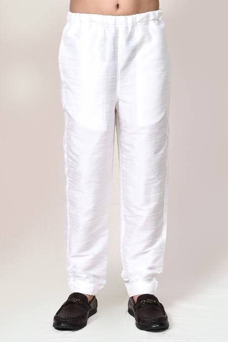 Petite Pomme_White Cotton Floral Printed Kurta And Pant Set _Online_at_Aza_Fashions