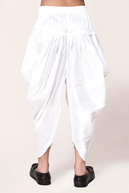 Petite Pomme_Green Jacquard, Silk Floral Kurta And Dhoti Pant Set _Online_at_Aza_Fashions