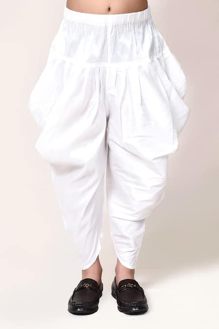 Petite Pomme_Pink Jacquard Kurta And Dhoti Pant Set _Online_at_Aza_Fashions