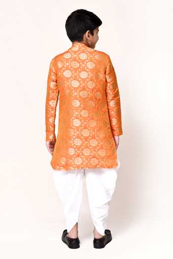 Petite Pomme Jacquard Kurta & Dhoti Pant Set 
