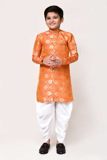 Petite Pomme Jacquard Kurta & Dhoti Pant Set 