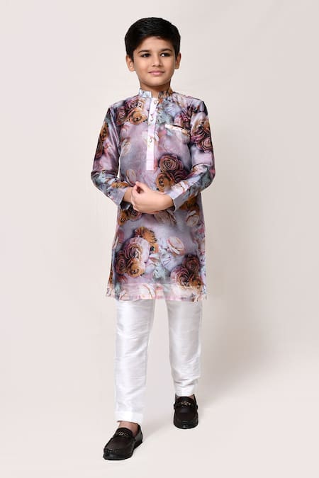 Petite Pomme Floral Pattern Kurta Set 