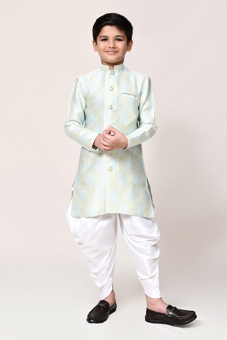 Petite Pomme Jacquard Kurta & Dhoti Pant Set 