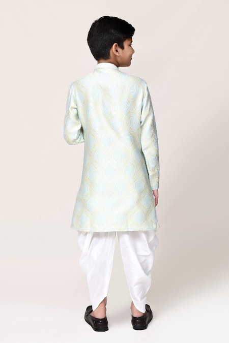 Petite Pomme Jacquard Kurta & Dhoti Pant Set 