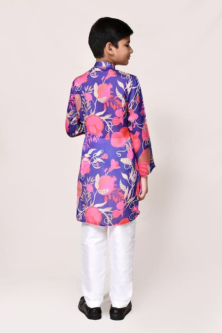 Petite Pomme Floral Print Kurta & Pant Set 