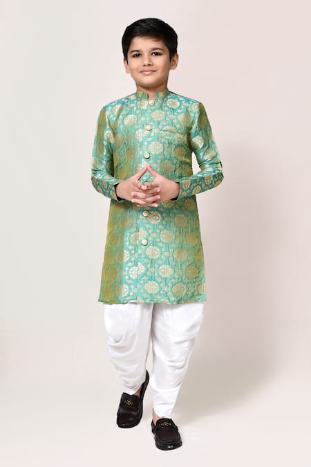 Petite Pomme Jacquard Kurta & Dhoti Pant Set 