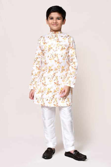 Petite Pomme Floral Print Kurta & Pant Set 