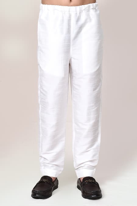 Petite Pomme_Red Cotton, Silk Floral Print Kurta And Pant Set _Online_at_Aza_Fashions