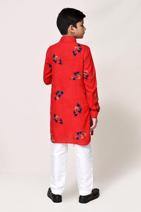 Petite Pomme Floral Print Kurta & Pant Set 