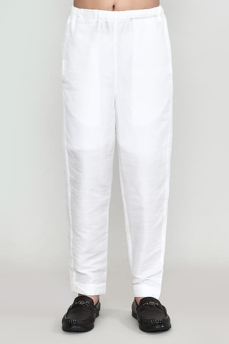 Petite Pomme_Yellow Georgette Bandhej Print Kurta And Pant Set _at_Aza_Fashions