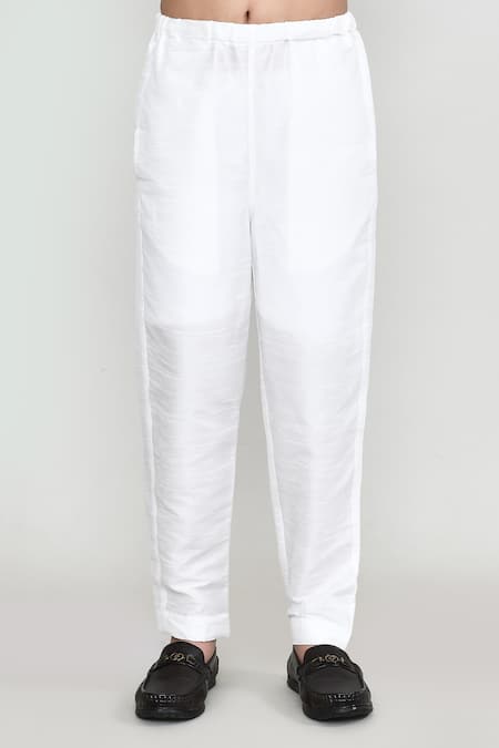 Buy_Petite Pomme_White Muslin Ombre Kurta And Pant Set _Online_at_Aza_Fashions