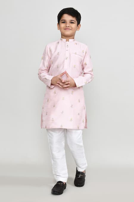 Petite Pomme Thread Embroidered Kurta With Pant 