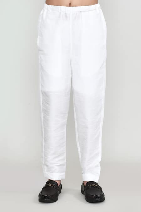 Petite Pomme_Red Shantoon Tie And Dye Kurta & Pant Set _at_Aza_Fashions