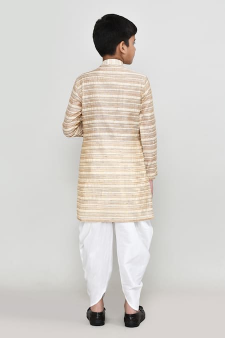 Petite Pomme Stripe Print Kurta & Patiala Pant Set 