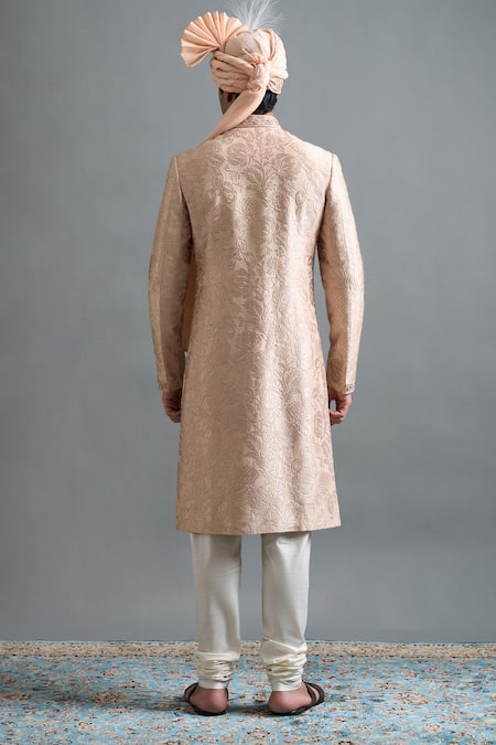 Gargee Designers Raghav Peach Sherwani Set