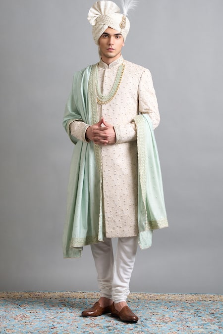 Gargee Designers Aaryan Ivory Sherwani Set