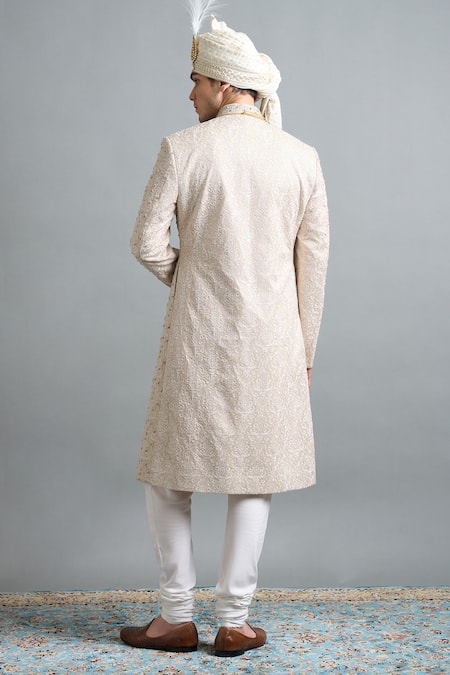 Gargee Designers Aaryan Ivory Sherwani Set